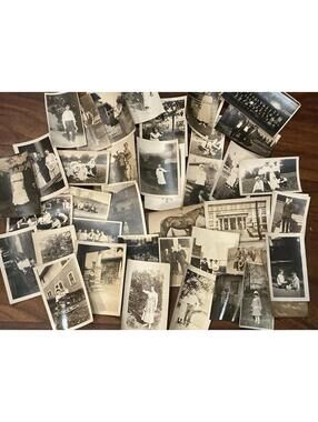 Vintage Lot of Black and White Photographs Junk Journal